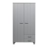 Dennis 2 Door Wardrobe + 2 Drawers Concrete Grey