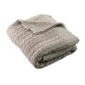 Aran Knit Throw 145cm x 195cm Cool Grey