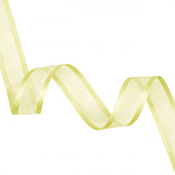 16mm Lemon Elegance Organza Ribbon