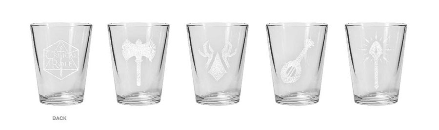 Critical Role Vox Machina Shot Glass Set - Grog Keyleth Scanlan Pike