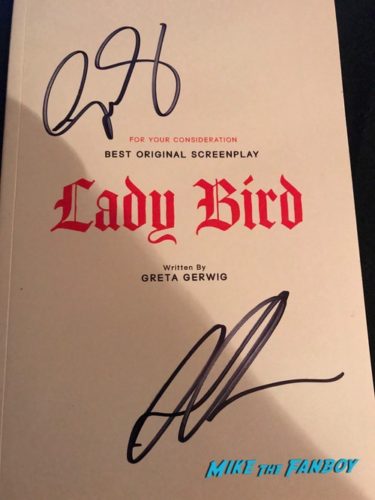 Saoirse Ronan and Gretta Gerwig signed autograph lady bird book