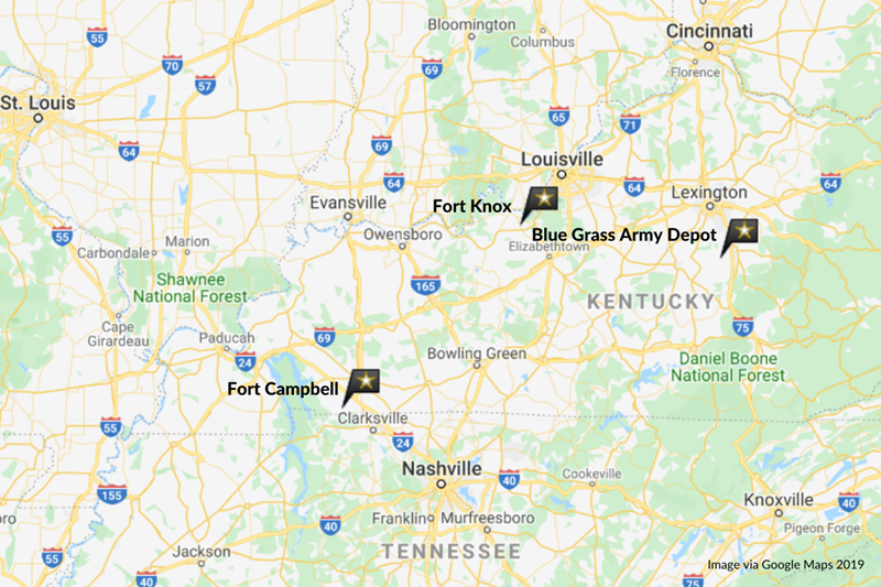 Fort Campbell Area Map