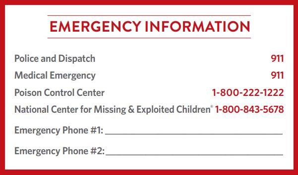 emergency prep cards