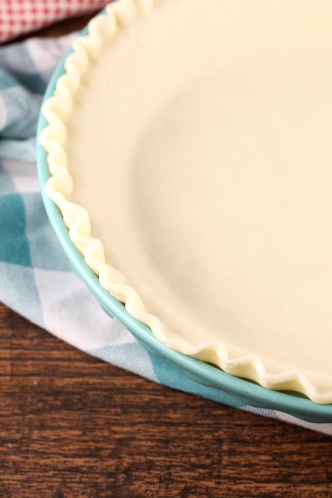 Wewalka Pie Crust ready for filling