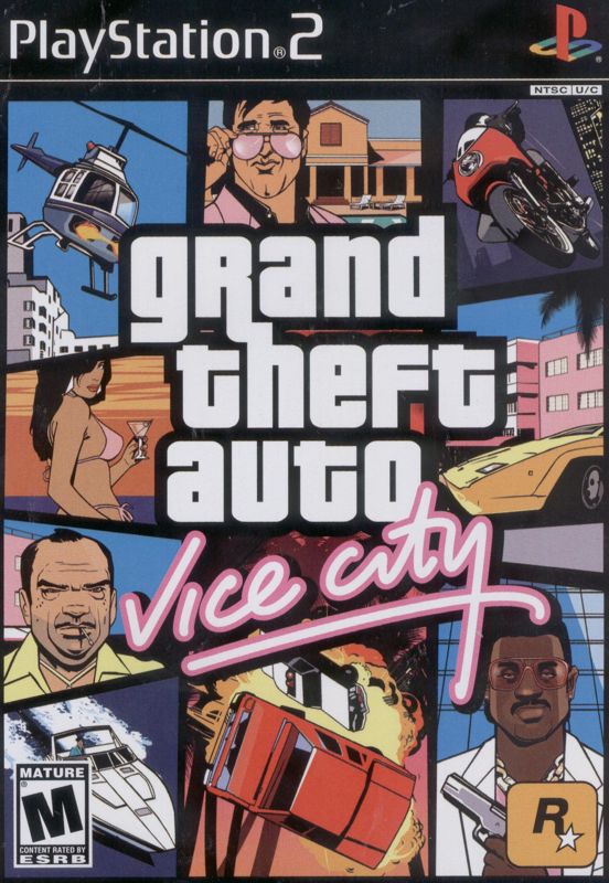 Grand Theft Auto: Vice City (2002) PlayStation 2 box cover art - MobyGames