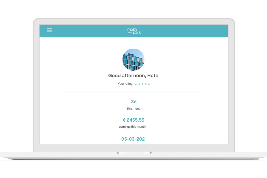 mobypark platform hotel dashboard