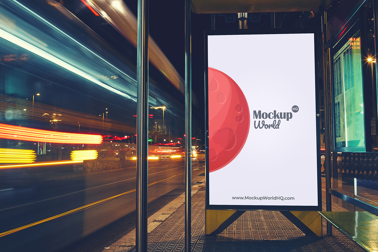 Free Bus Stop Advertising Mockup Free Graphics