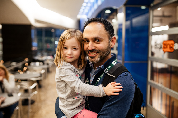 Joe Dudek, employee at Quicken Loans, and his daughter Jillian