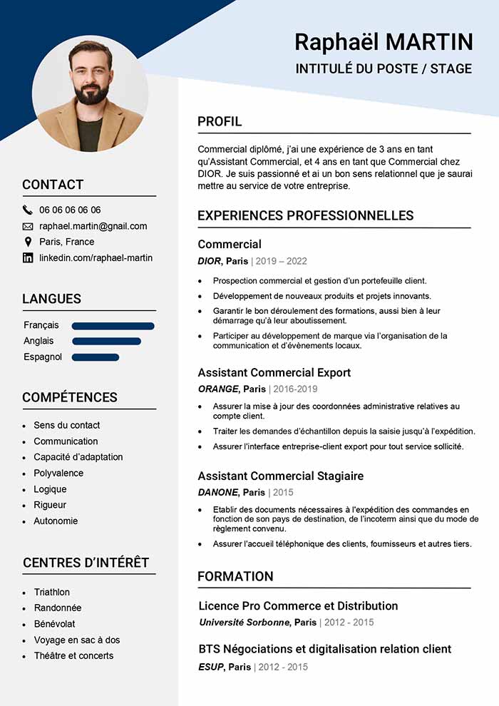 Modele Cv Pdf Gratuit