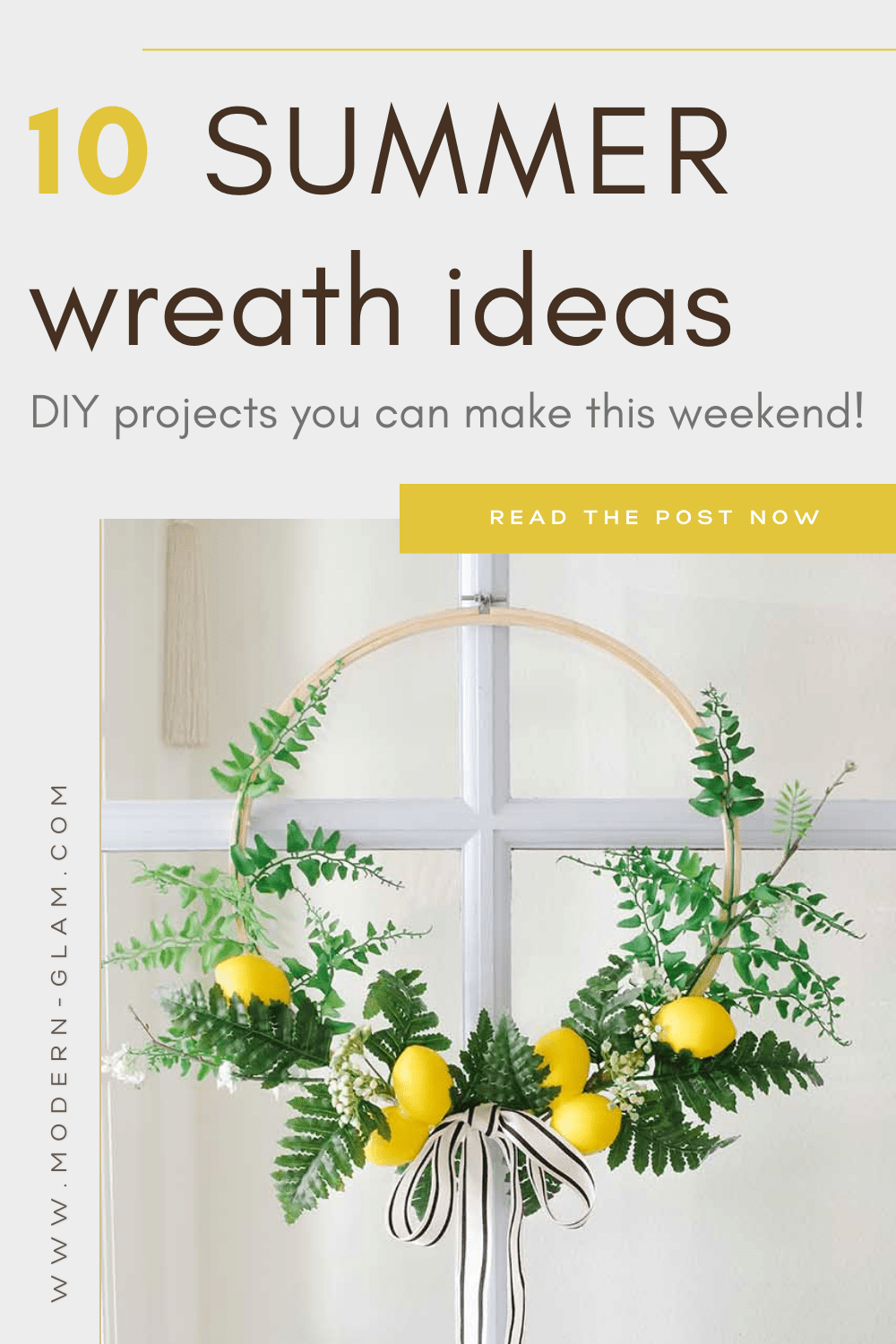 diy summer wreath ideas via @modernglamhome