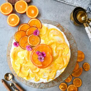 Orange olive oil cake is a beautiful and delicious dessert that combines the fruity essence of oranges with the rich, aromatic flavors of high-quality olive oil. This cake is moist, tender, and pairs beautifully with fresh whipped cream and orange curd.