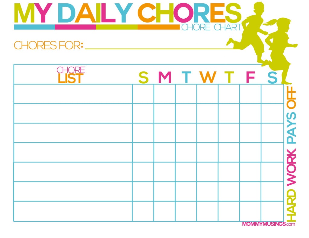 Printable Kids Chore Chart A Guest The Chirping Moms - Vrogue