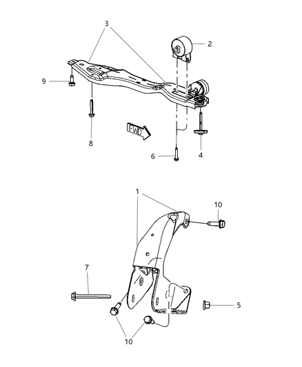 2009 Dodge Grand Caravan Engine Mounting Diagram 1