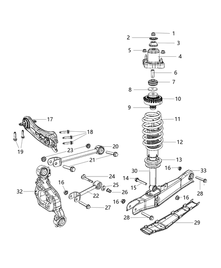 2007 Dodge Avenger Bolt-HEXAGON FLANGE Head Diagram for 6105067AA