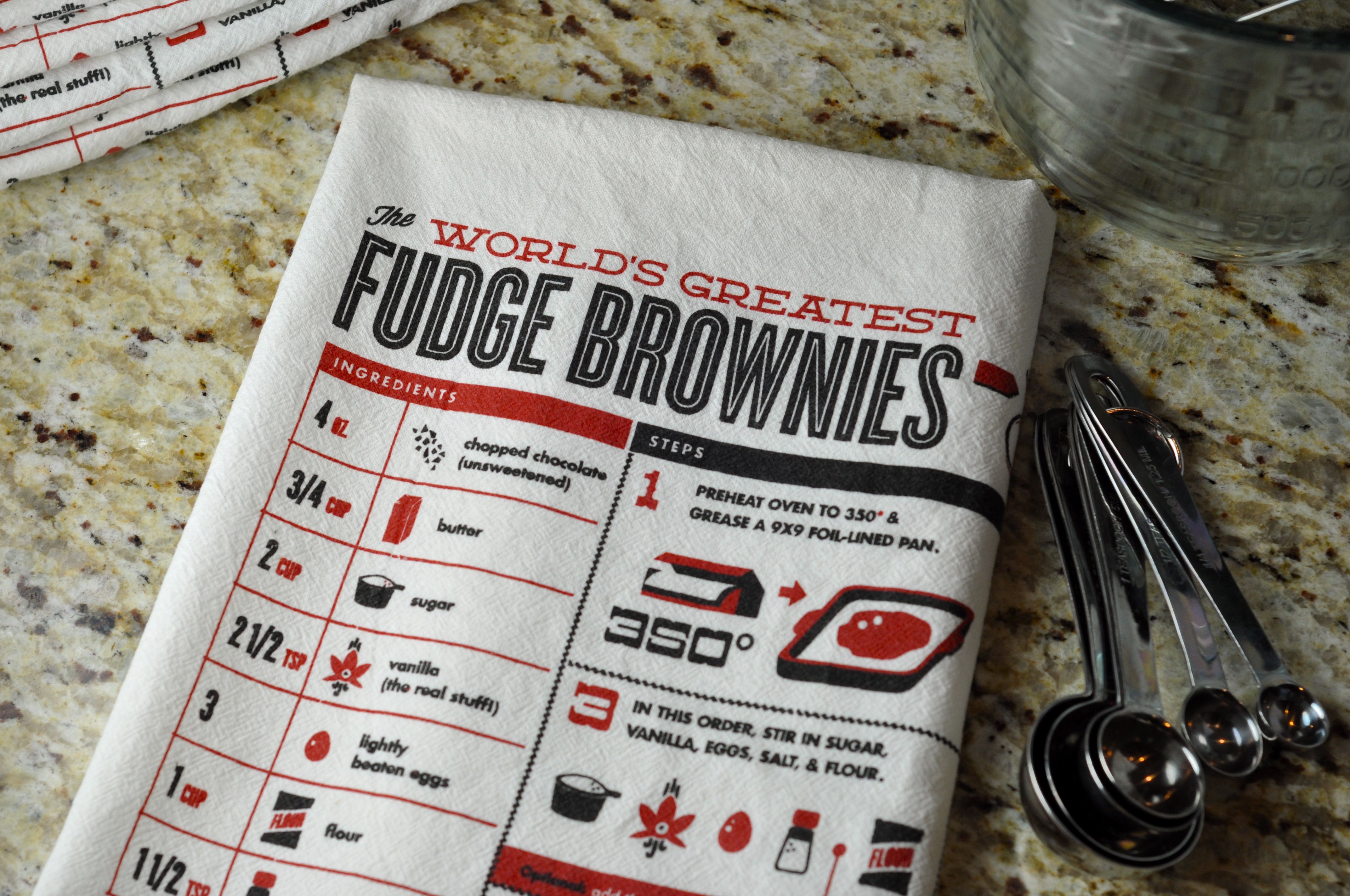 More Sweets Please Brownie Recipe Kitchen Towel