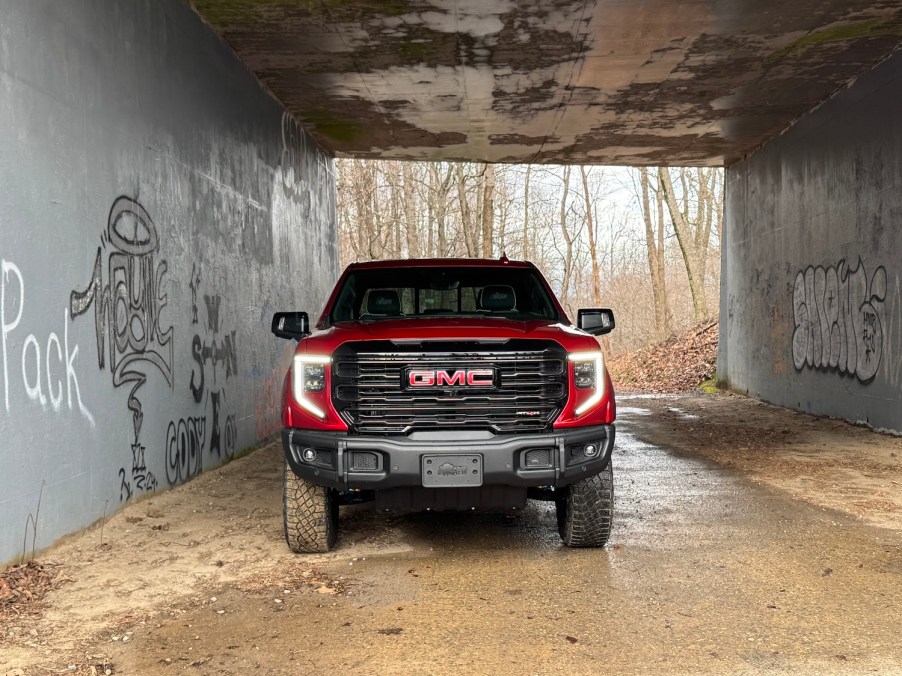 The 2025 GMC Sierra 1500 AT4X AEV Edition off-roading