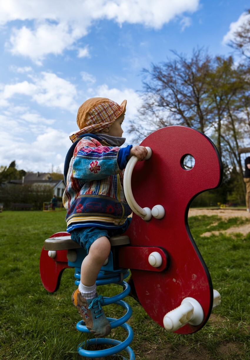 child on playground