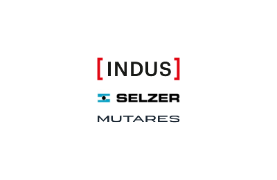 Logo's of INDUS Holding sold Selzer Group to Mutares