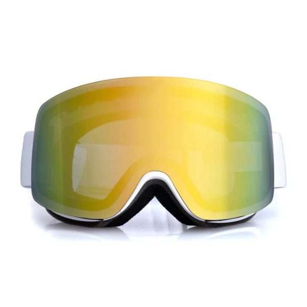 Frameless mirror ski goggles anti-slip silicone strap