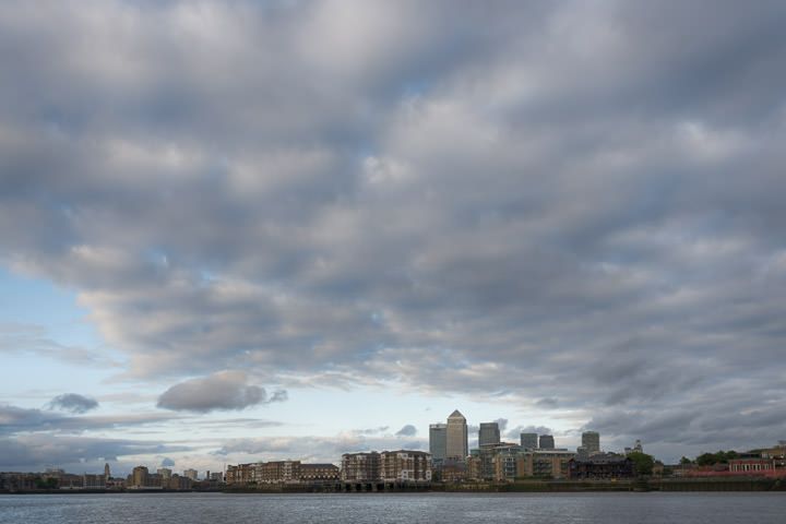 The River Thames in East London at Southwark