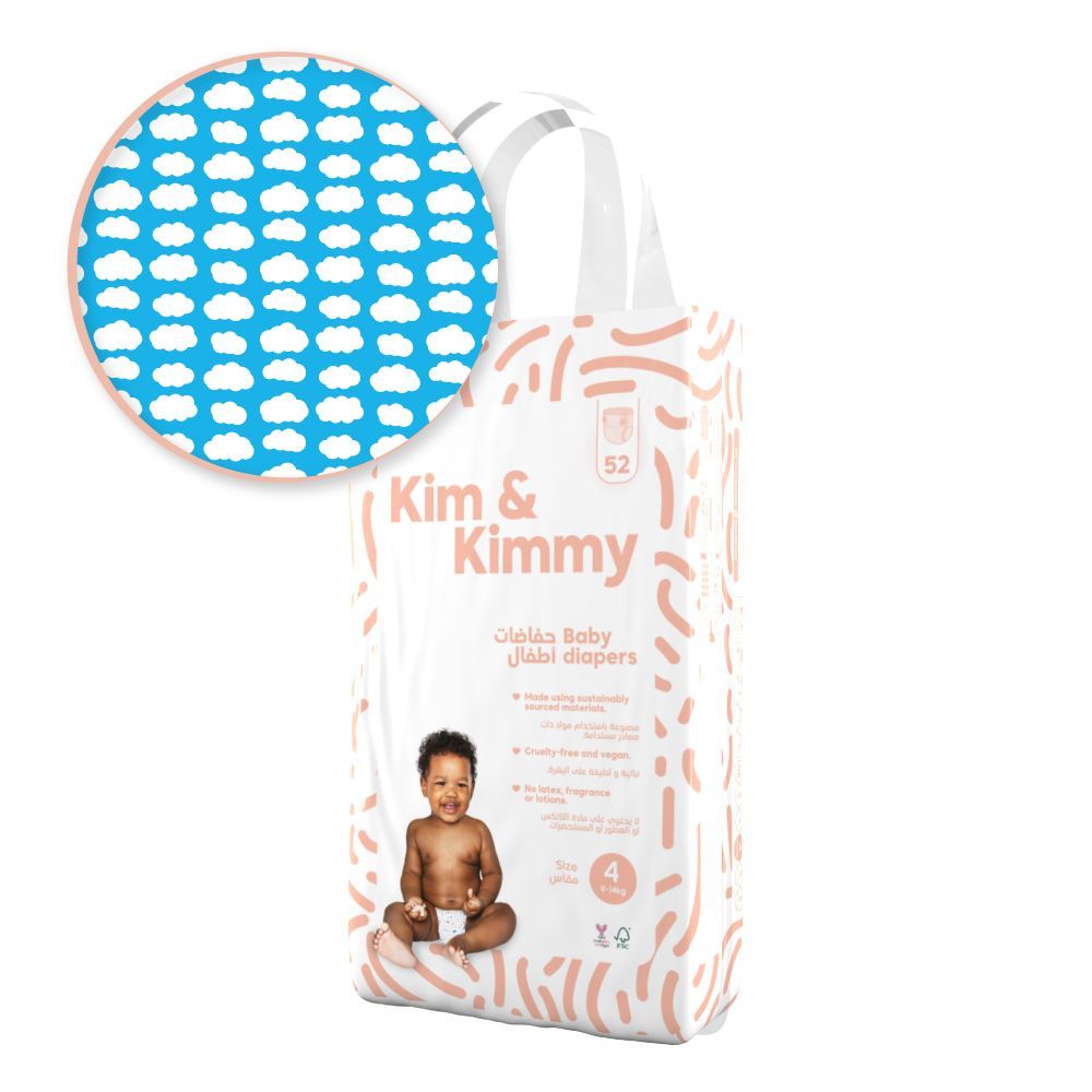 Kim & Kimmy - Little Clouds Diapers - 9-14kg - Size 4 - 52pcs