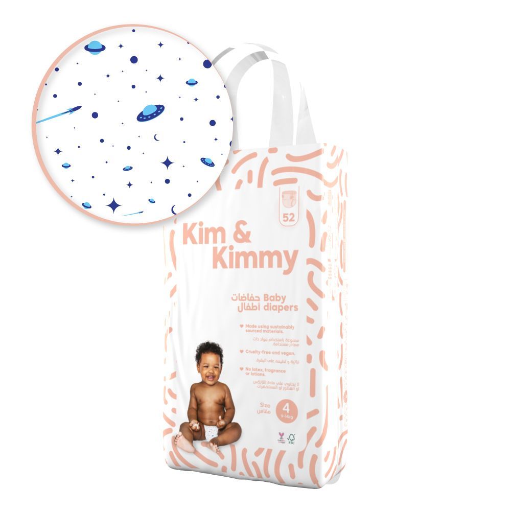 Kim & Kimmy - Space Travel Diapers 9-14kg Size 4 - 52pcs