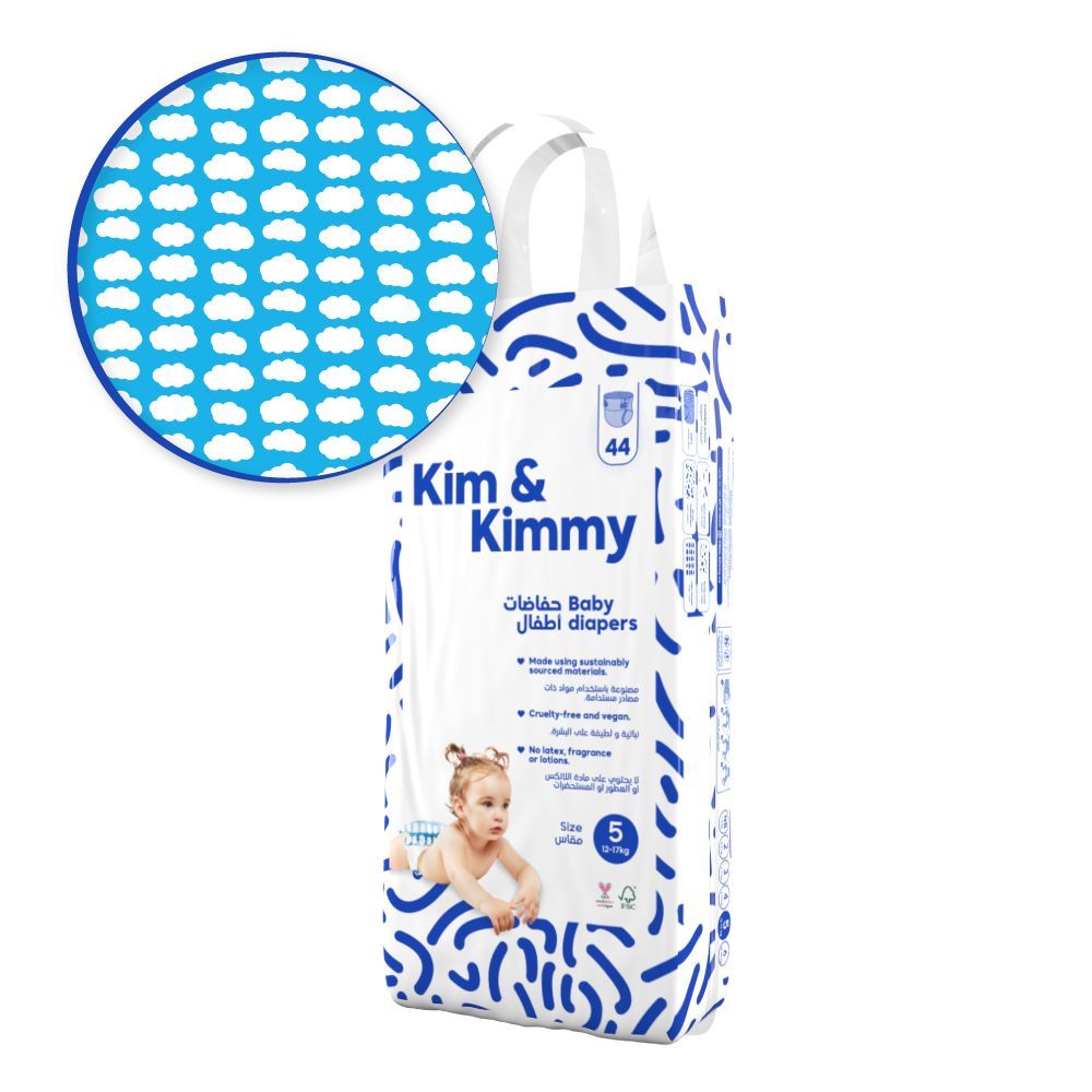 Kim & Kimmy - Little Clouds Diapers 12-17kg Size 5 - 44pcs