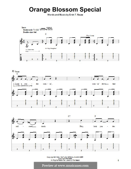 Orange Blossom Special: For guitar with tab by Ervin T. Rouse