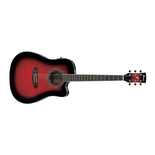 Black And Red Acoustic Guitars