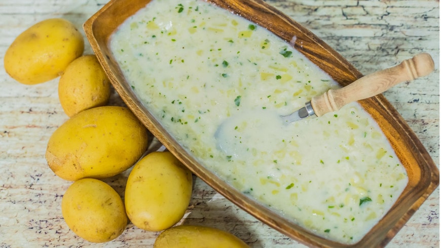 Minestra di Riso al Latte con Patate