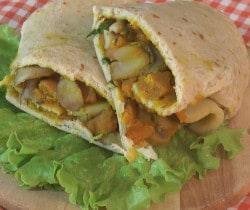 Piadina con Zucca, Funghi e Scamorza