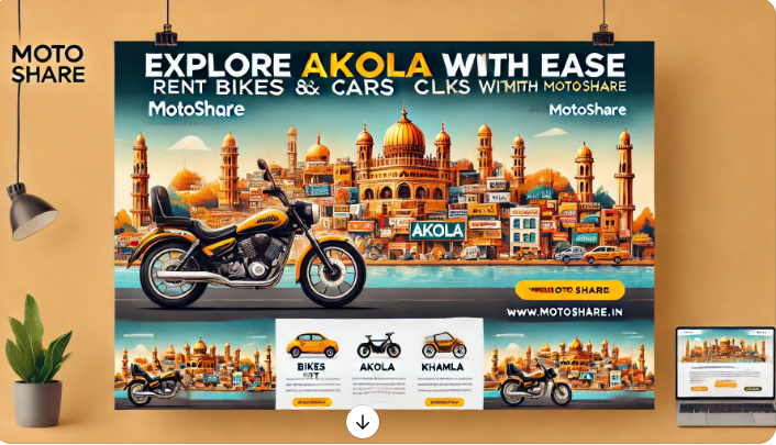 Explore Akola with Ease: Rent Bikes and Cars in Just a Few Clicks with Motoshare