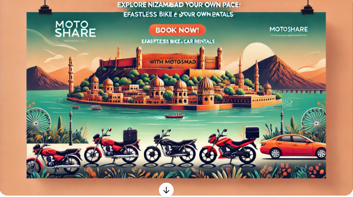 Explore Nizamabad at Your Own Pace: Effortless Bike & Car Rentals with Motoshare