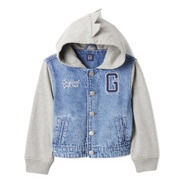 Gap Toddler Boys Dino Hooded Denim Jacket