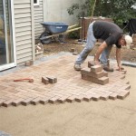 Cement Patio With Pavers