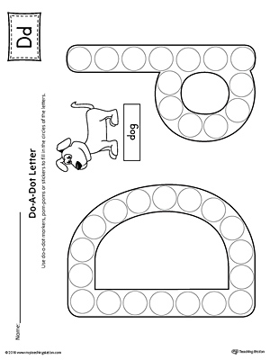 Letter D Do-A-Dot Worksheet