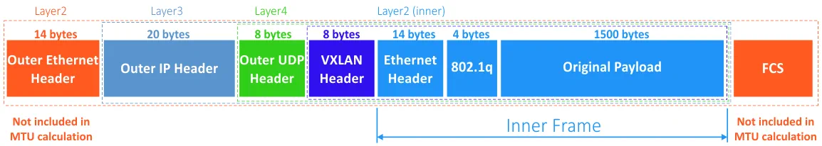 VXLAN is used to encapsulate Ethernet frames of software defined VMware NSX-v networks.