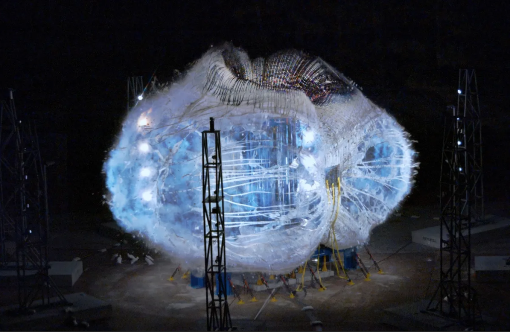 Sierra Space’s LIFE (Large Integrated Flexible Environment) habitat following a full-scale ultimate burst pressure test at NASA’s Marshall Space Flight Center in Huntsville, Alabama