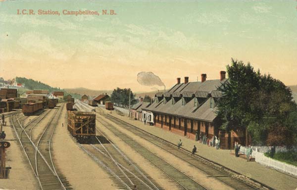 Postcard: Intercolonial Railway Station, Campbellton, New Brunswick ...