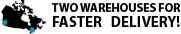 Two warehouses for faster delivery.