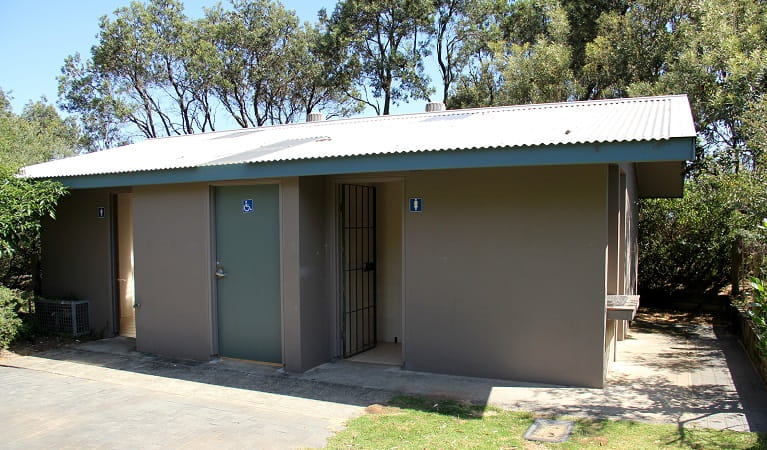 Toilet block at Putty Beach campground in Bouddi National Park. Photo: John Yurasek/OEH