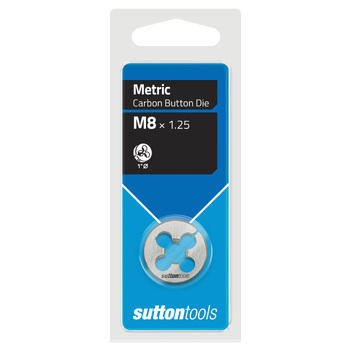 Carbon Button Die M400 M 8x1.25 TCA 1ʺOD Sutton Tools M4000800