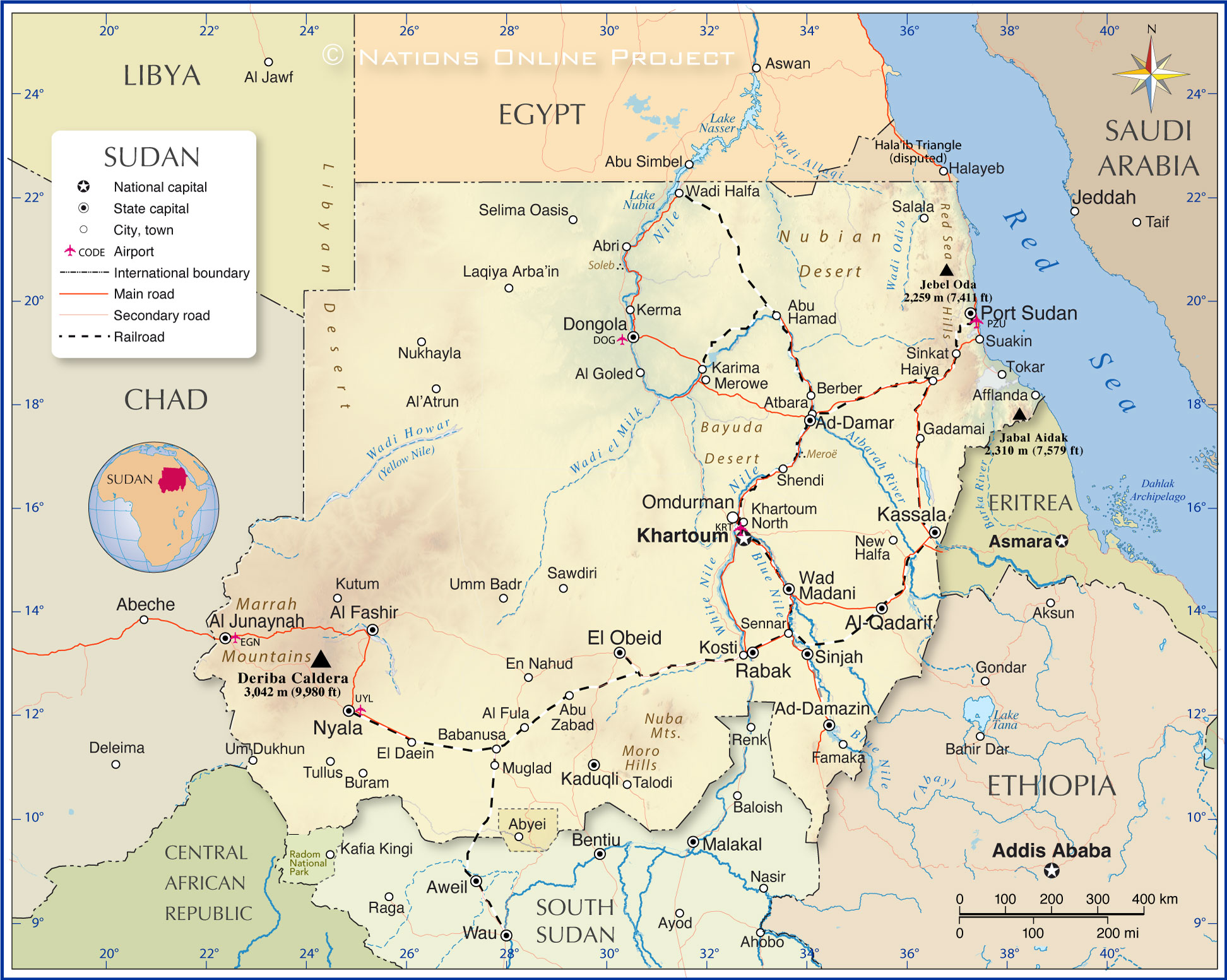 Political Map Of Sudan Africa - Dorree Kassandra