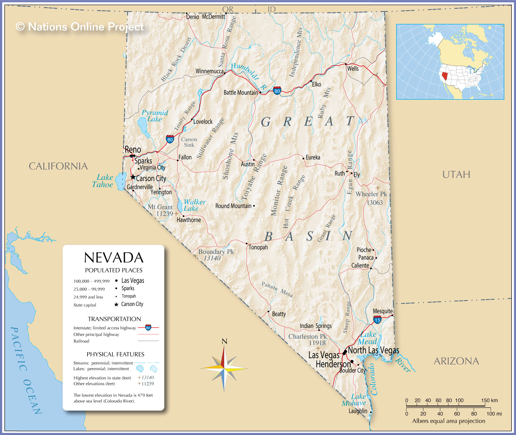 A Map Of Nevada - Agathe Laetitia