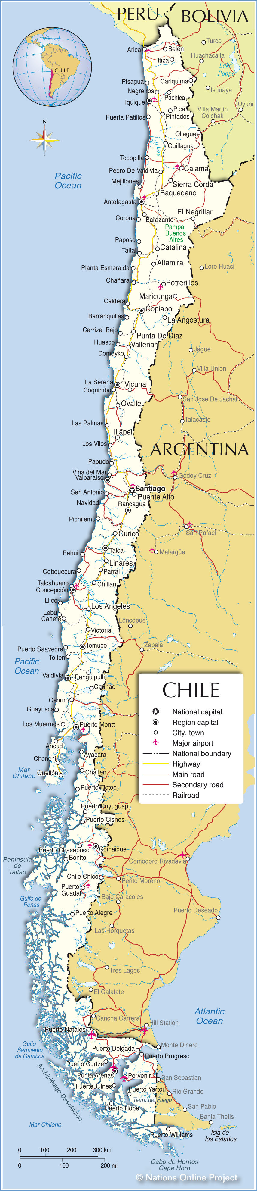 Mapa De Chile Mapas Geograficos Mapa Politico De Chile Mapas Images