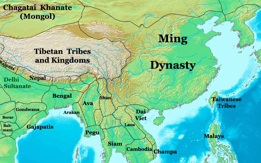 Map Of Ming China - Corny Doralia