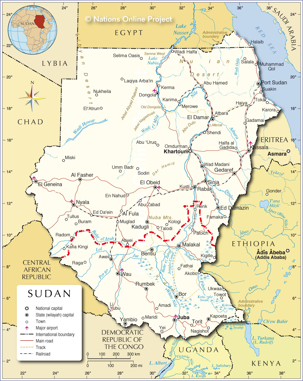 Sudan Political Map