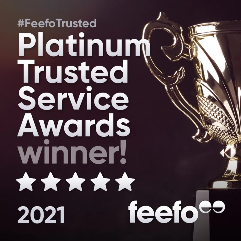 Feefo Platinum Trusted Service Award 2021