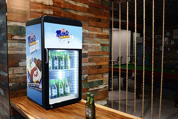 Mga Uri ng Mini at Free-Standing Glass Door Display Fridge Para sa Paghahain ng Inumin At Beer