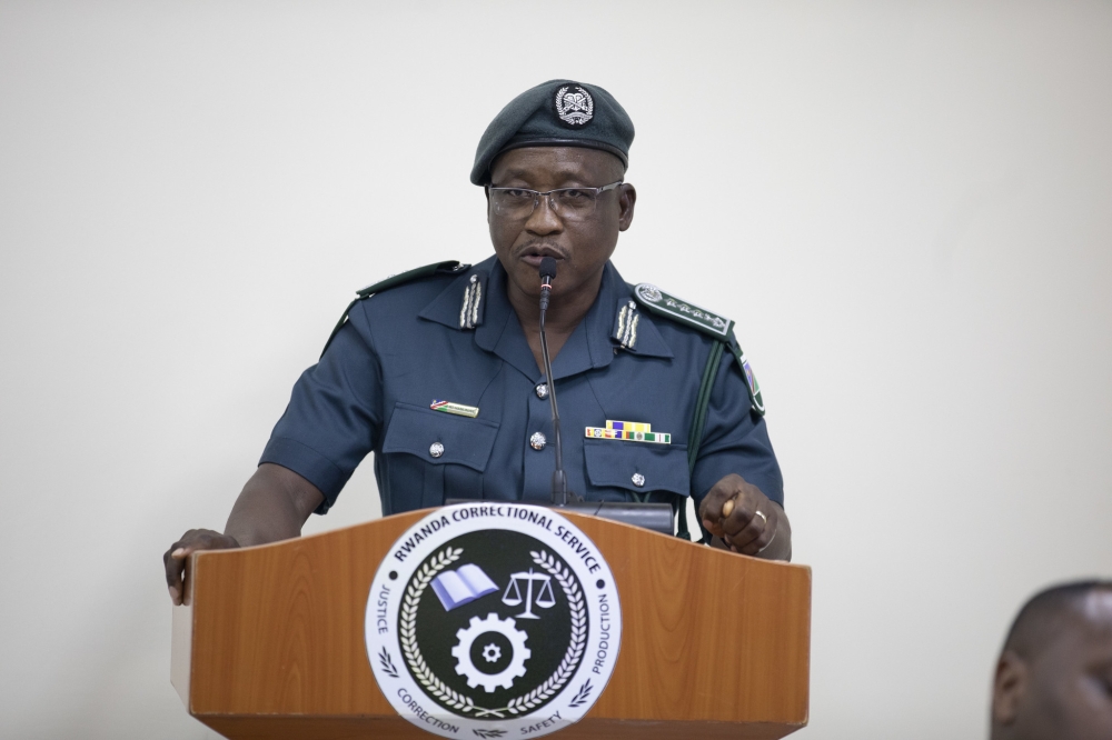 Commissioner General of Namibia Correctional Service Raphael Hamunyela speaks at the event on Tuesday, February 4. All photos by Craish Bahizi